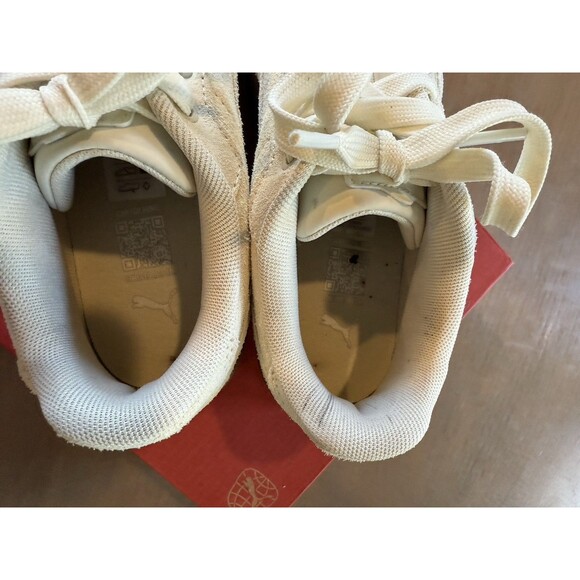 Puma Sneaker Karmen II Idol Size 4.5 M Jr. Ivory Silver Kids Platform Off White - Picture 9 of 11